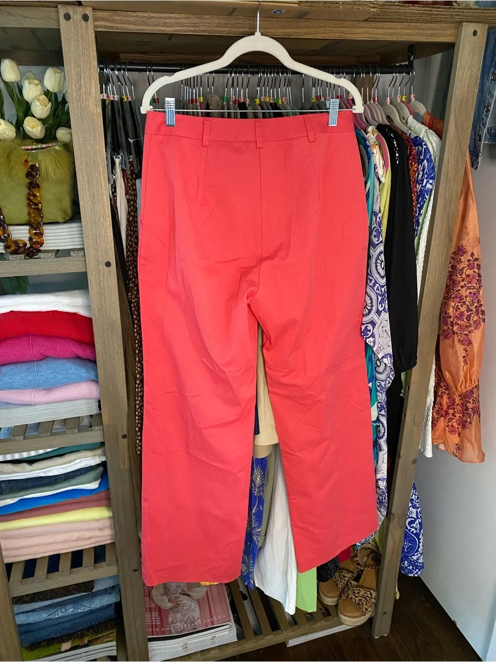 J.McLaughlin Brock Women’s Wide-Leg Pants in Vibrant Coral! 🦞